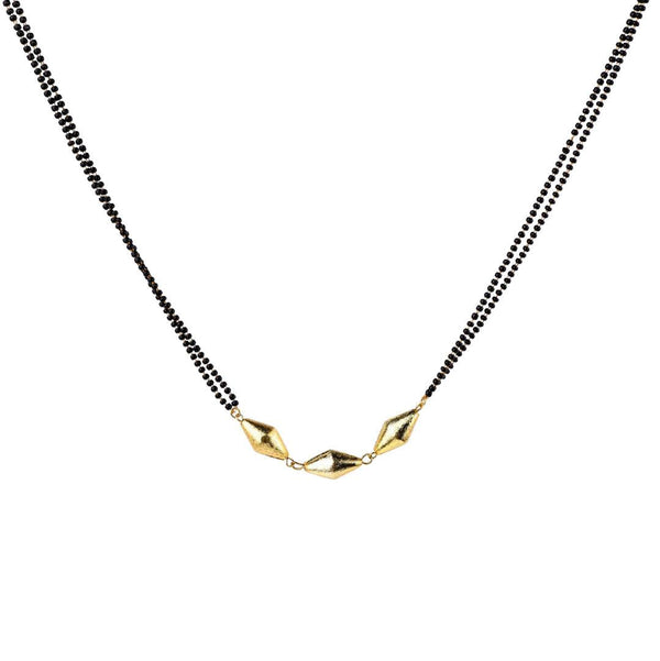 22K gold-plated fashion mangalsutra front view featuring an elegant traditional design and premium 22K gold-plated finish