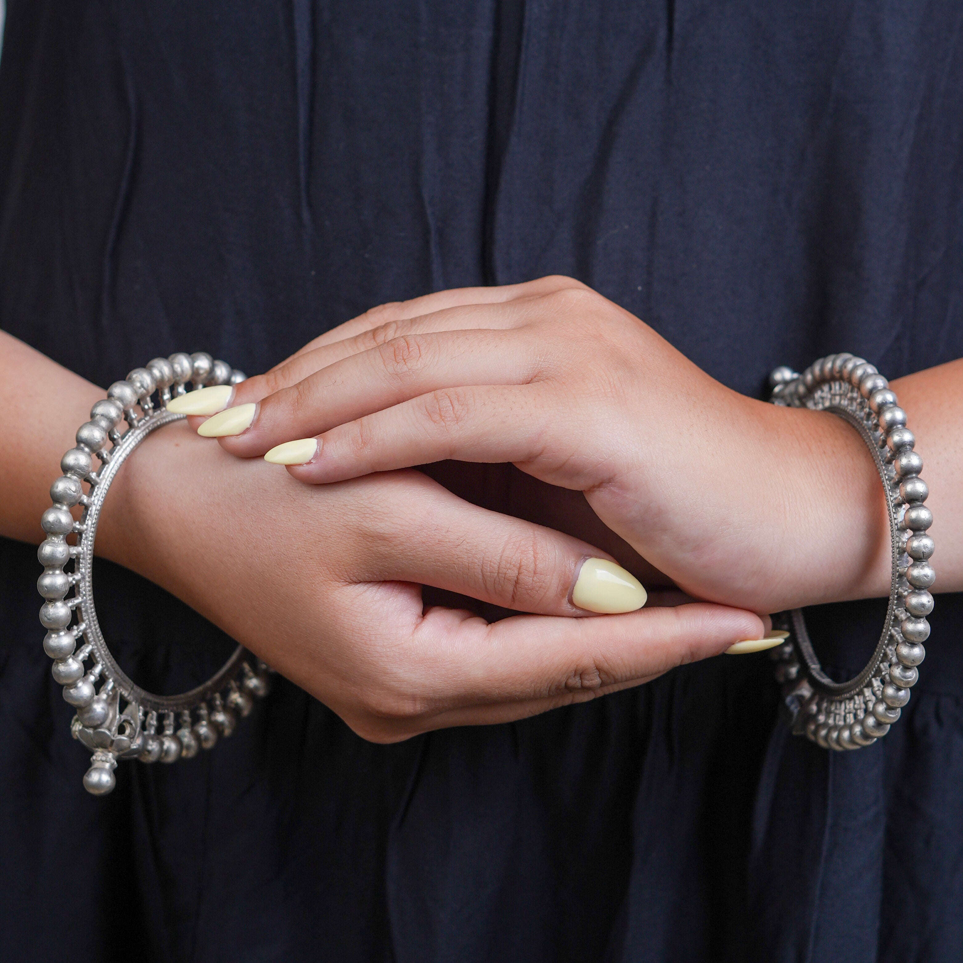 Antique Silver Bangles (Pair)