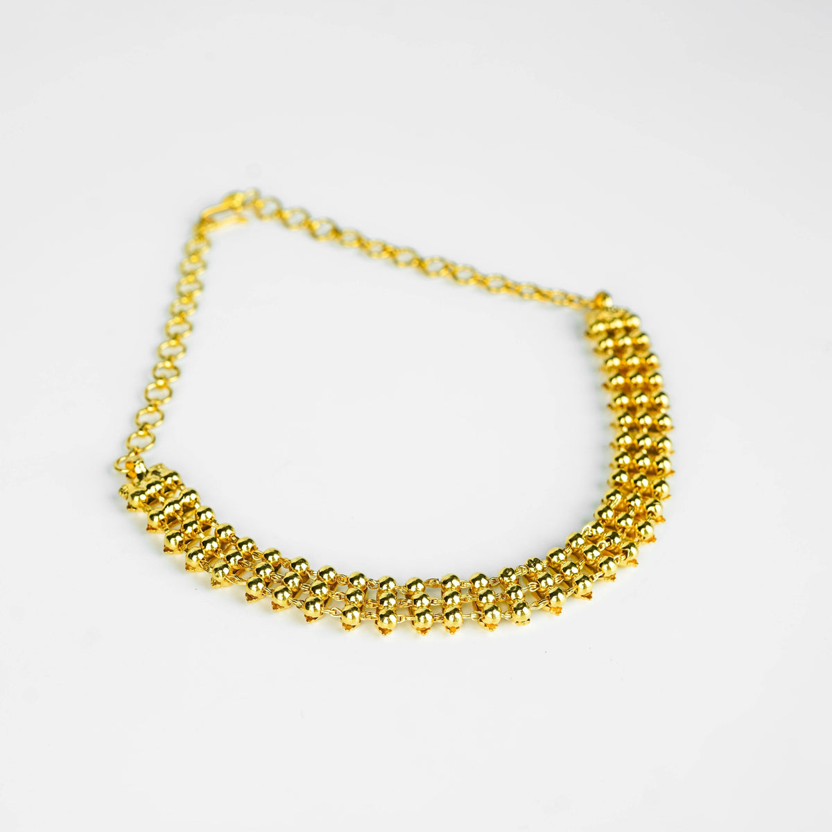 Gold beaded necklace