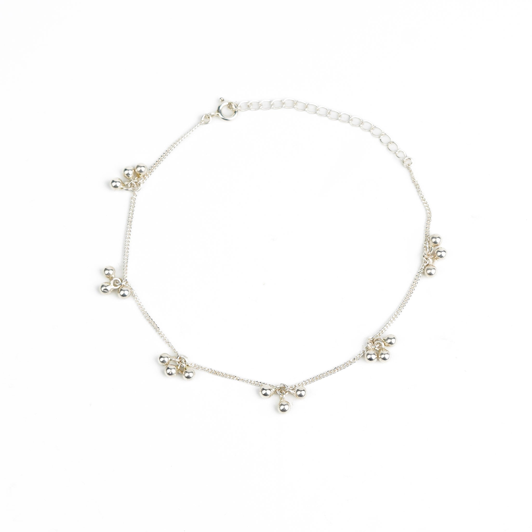 Silver Ghungroo Bunch Anklet