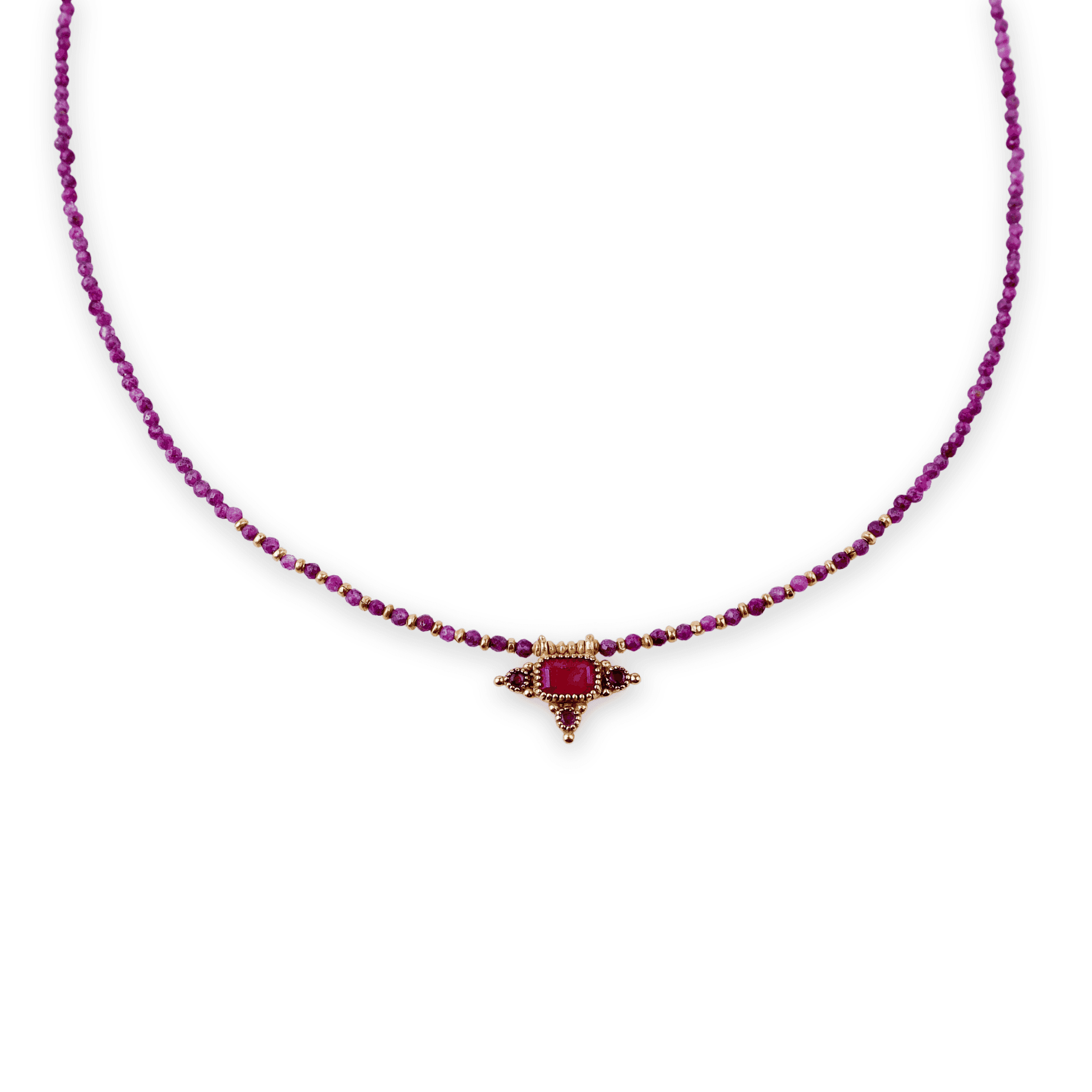 Brass Fashion Necklace front view featuring a stylish design and premium brass finish