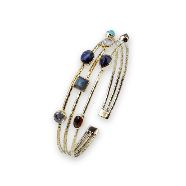 Brass fashion bracelet front view featuring a stylish design and premium brass finish