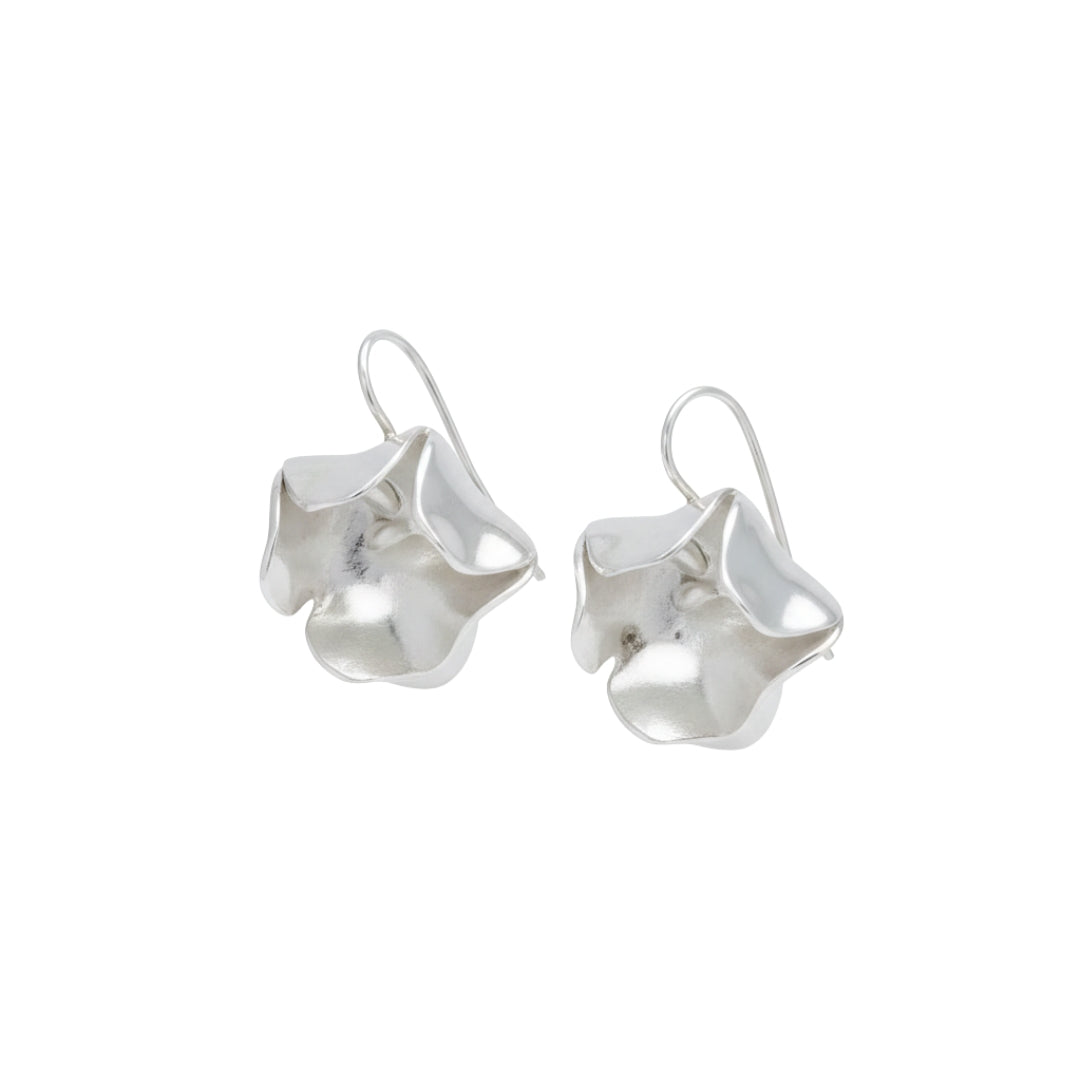 Silver Harandodi Earrings - Wild Flower
