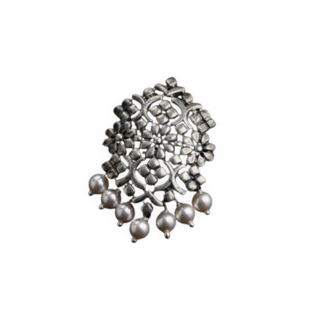 Floral Pentagon Brooch