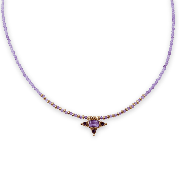 Brass Fashion Necklace front view featuring a stylish design and premium brass finish