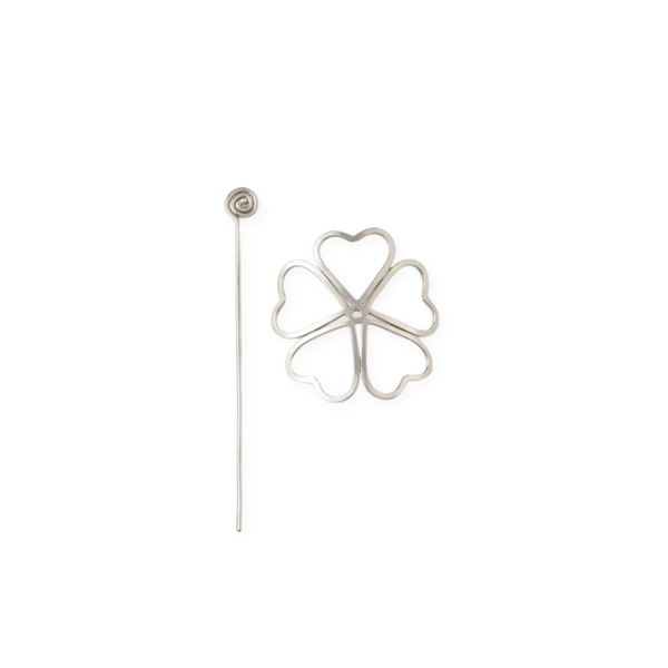 Silver Flower Hairpin