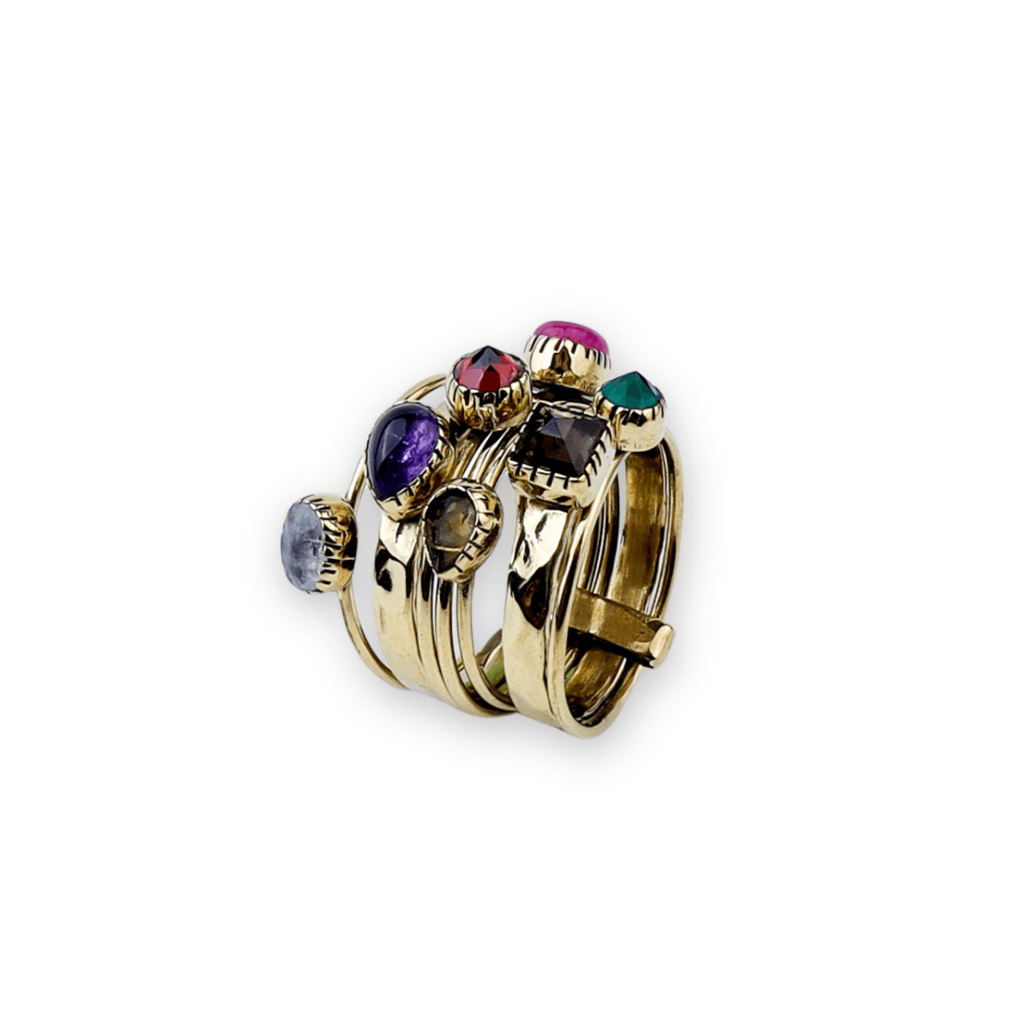 Brass Fashion Ring front view featuring a stylish design and premium brass finish