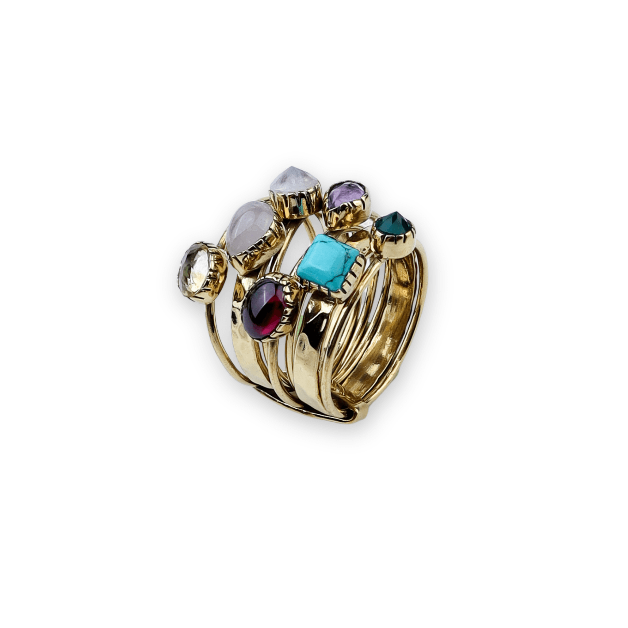 Brass Fashion Ring front view featuring a stylish design and premium brass finish