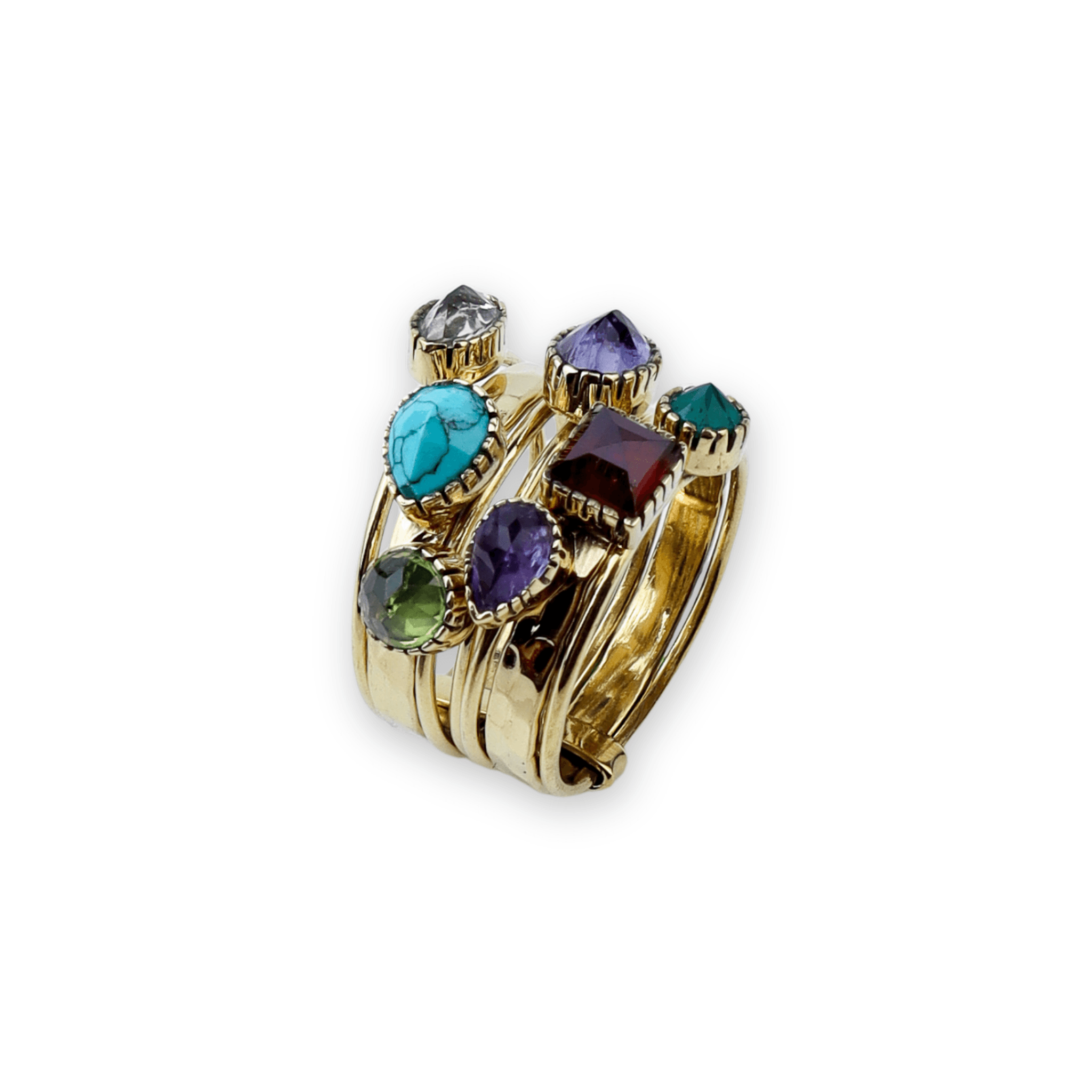 Brass Fashion Ring front view featuring a stylish design and premium brass finish