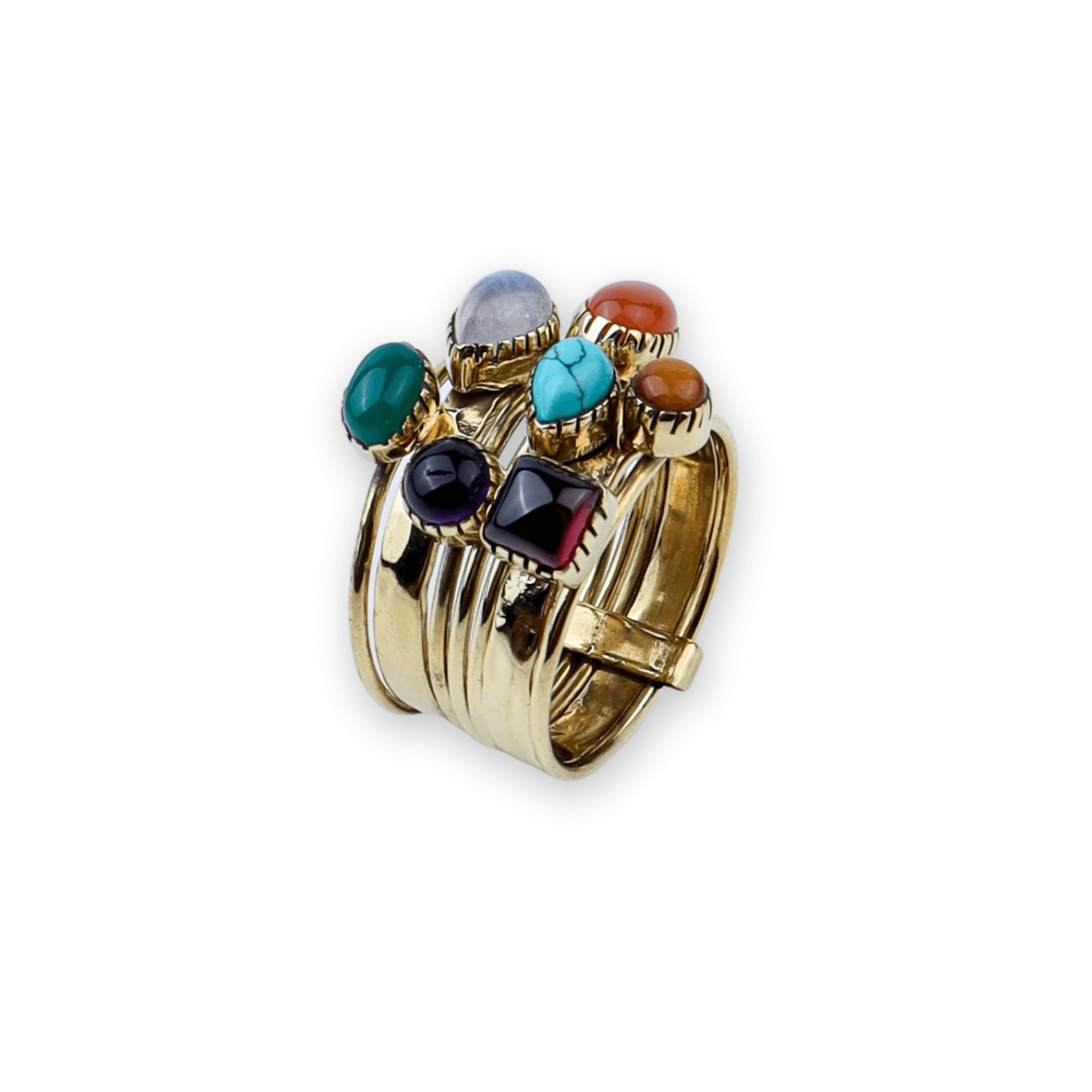 Brass Fashion Ring front view featuring a stylish design and premium brass finish
