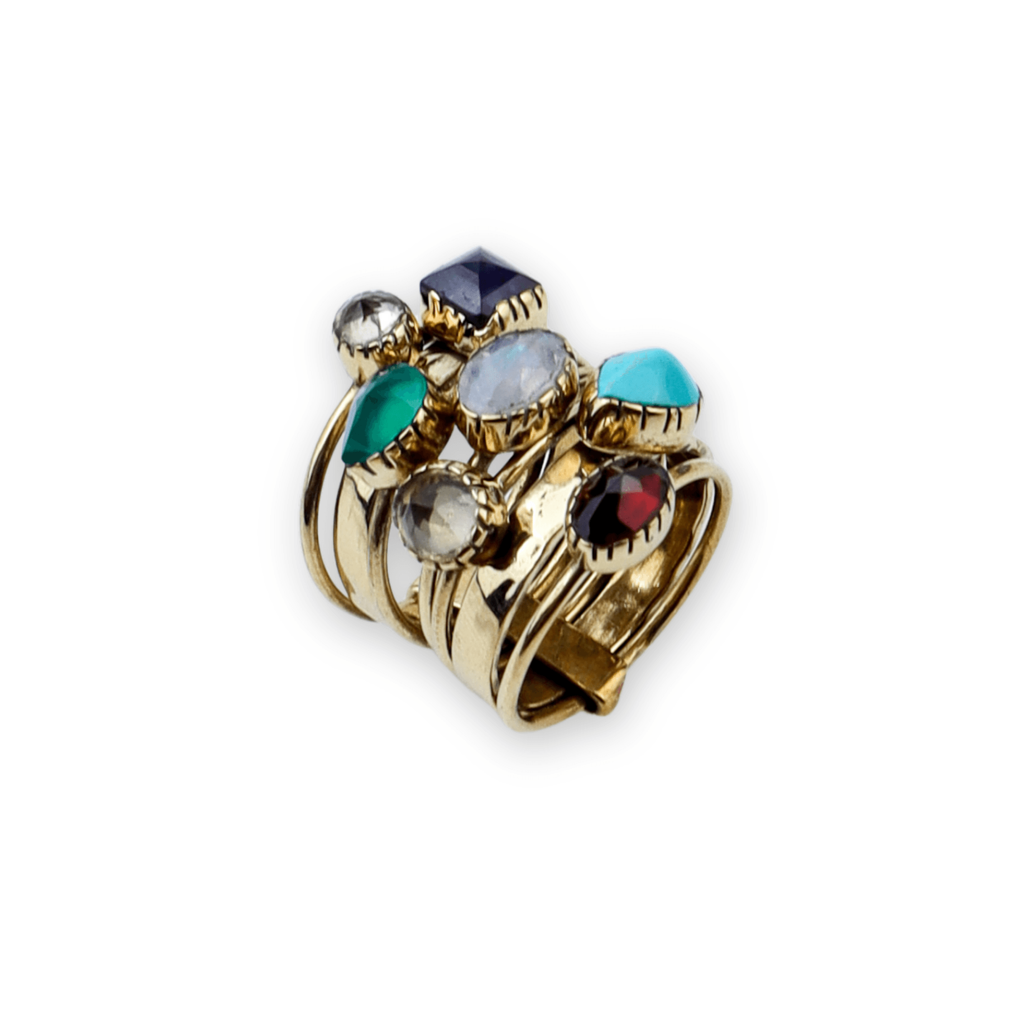 Brass Fashion Ring front view featuring a stylish design and premium brass finish