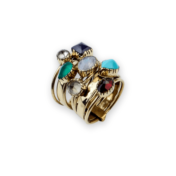 Brass Fashion Ring front view featuring a stylish design and premium brass finish