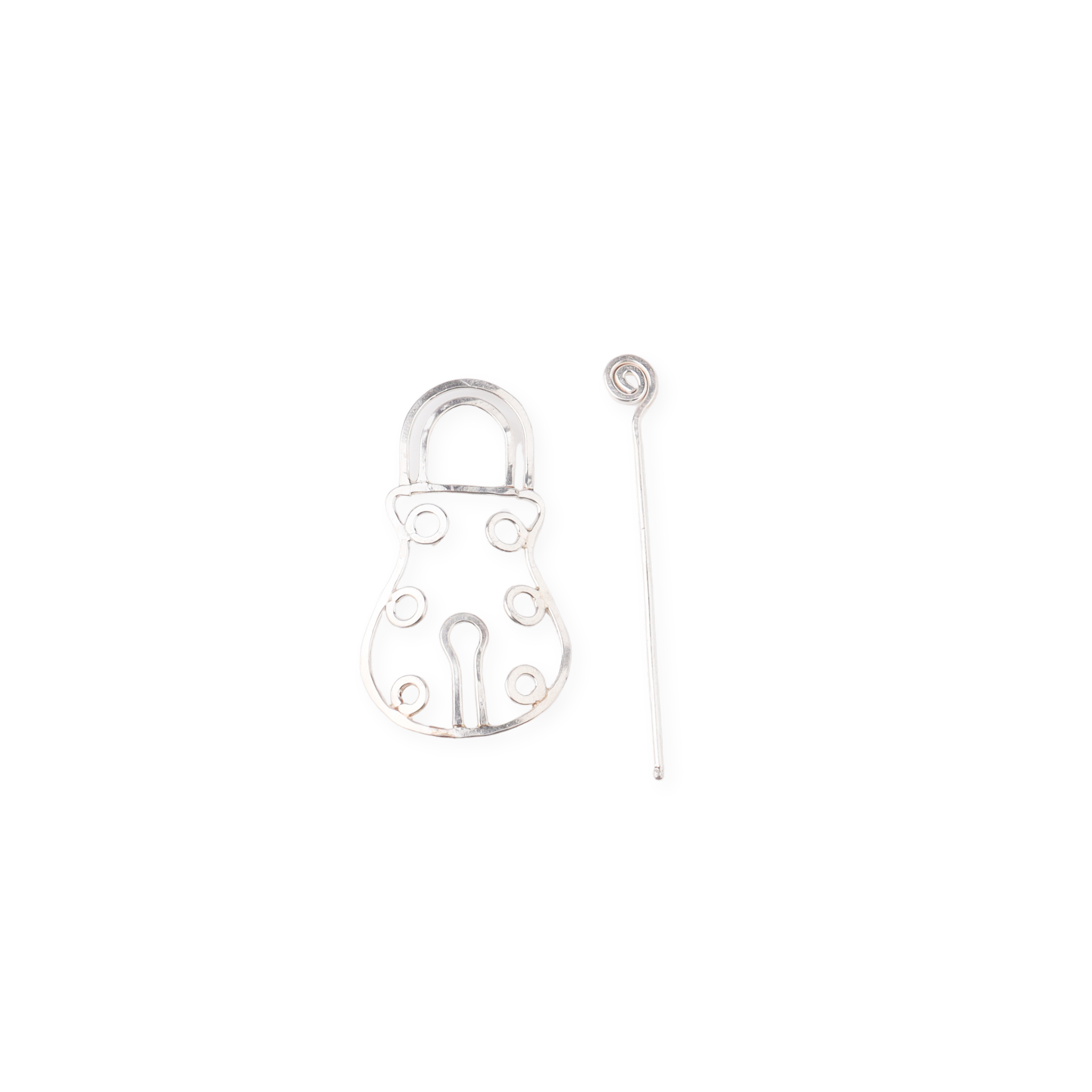 Silver Lock Hairpin