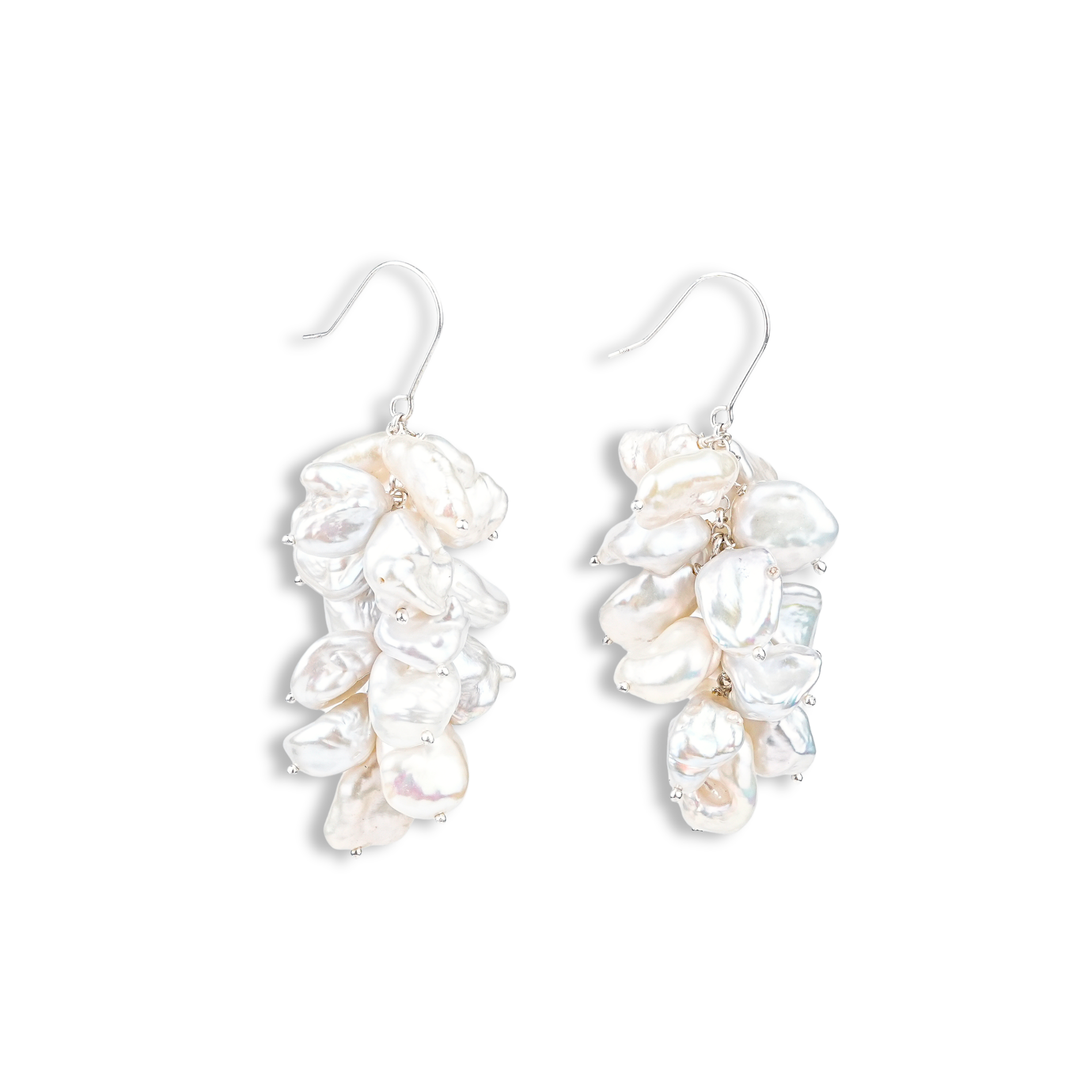 Baroque Pearl Grape Bunch Earrings | 92.5 Sterling Silver