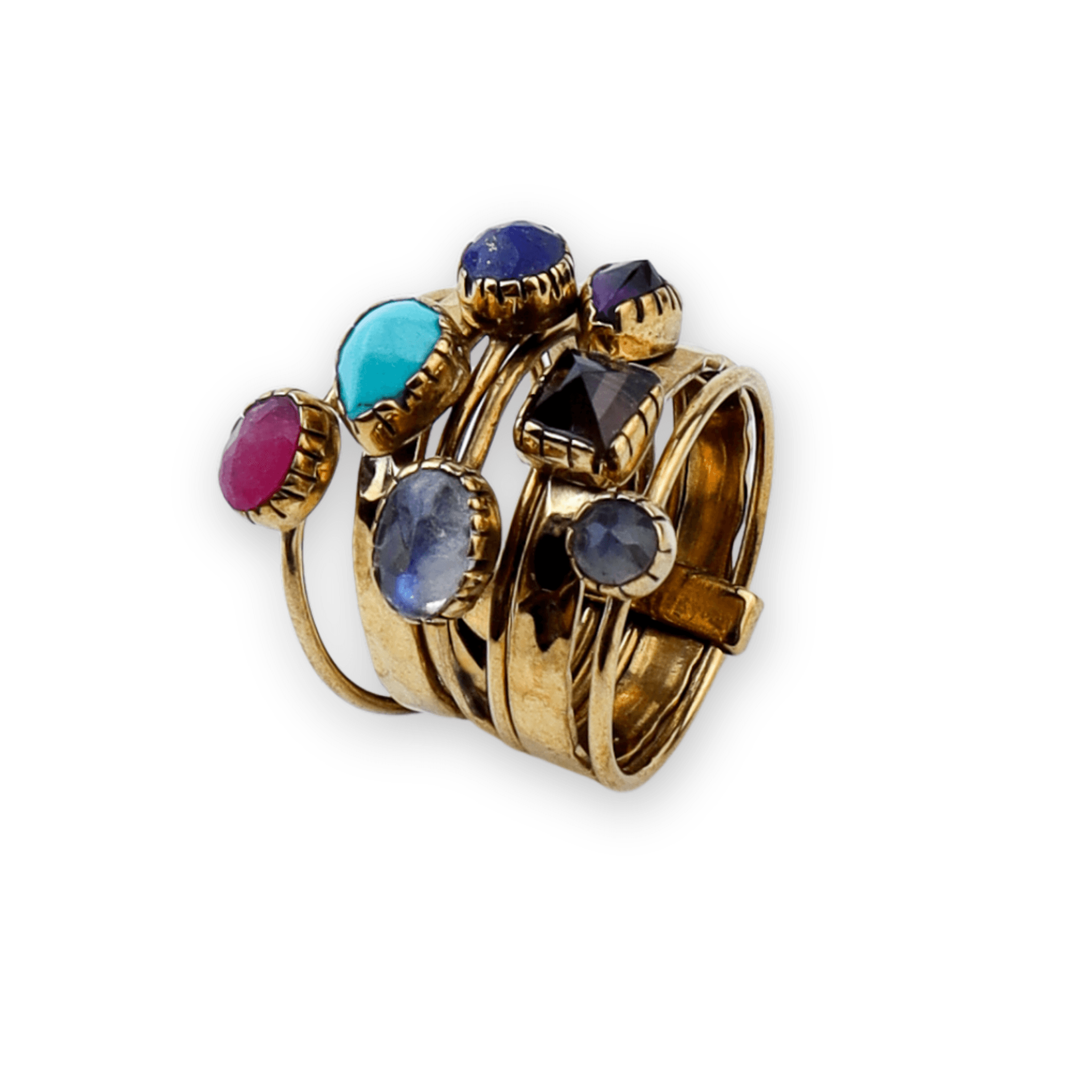 Brass Fashion Ring front view featuring a stylish design and premium brass finish
