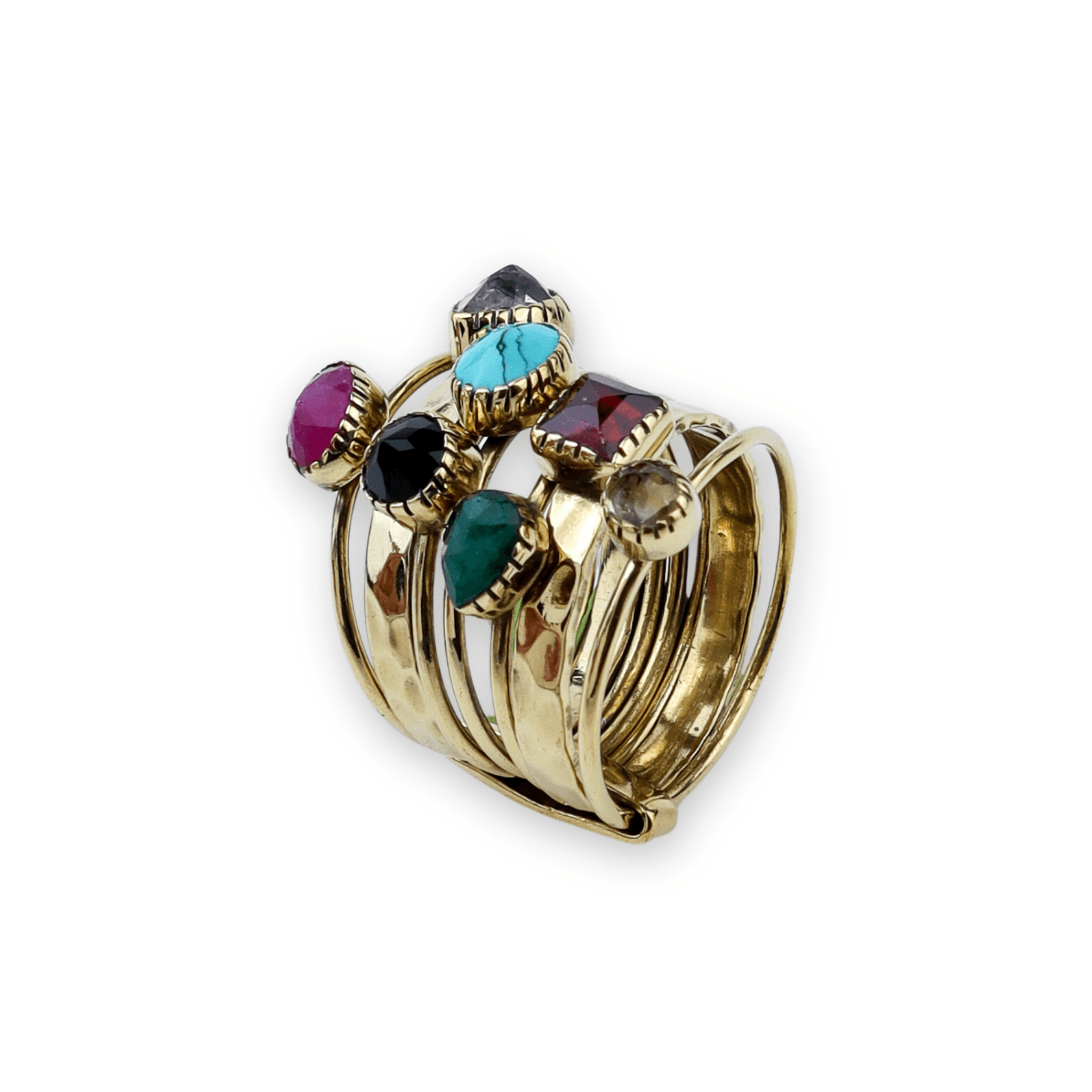 Brass Fashion Ring front view featuring a stylish design and premium brass finish