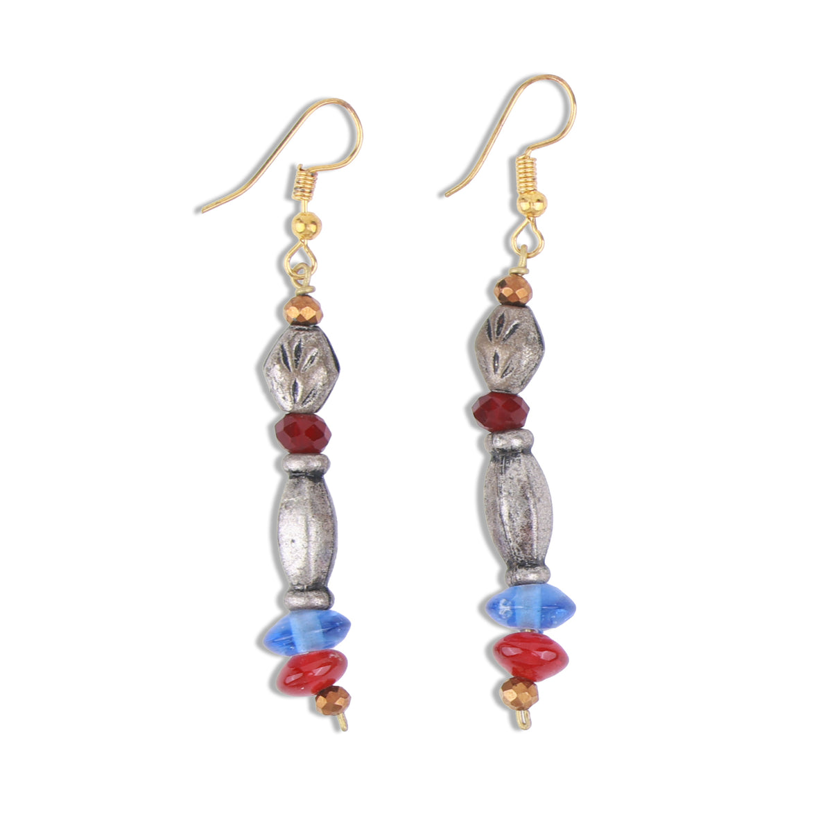Multicolour Glass Bead Earrings