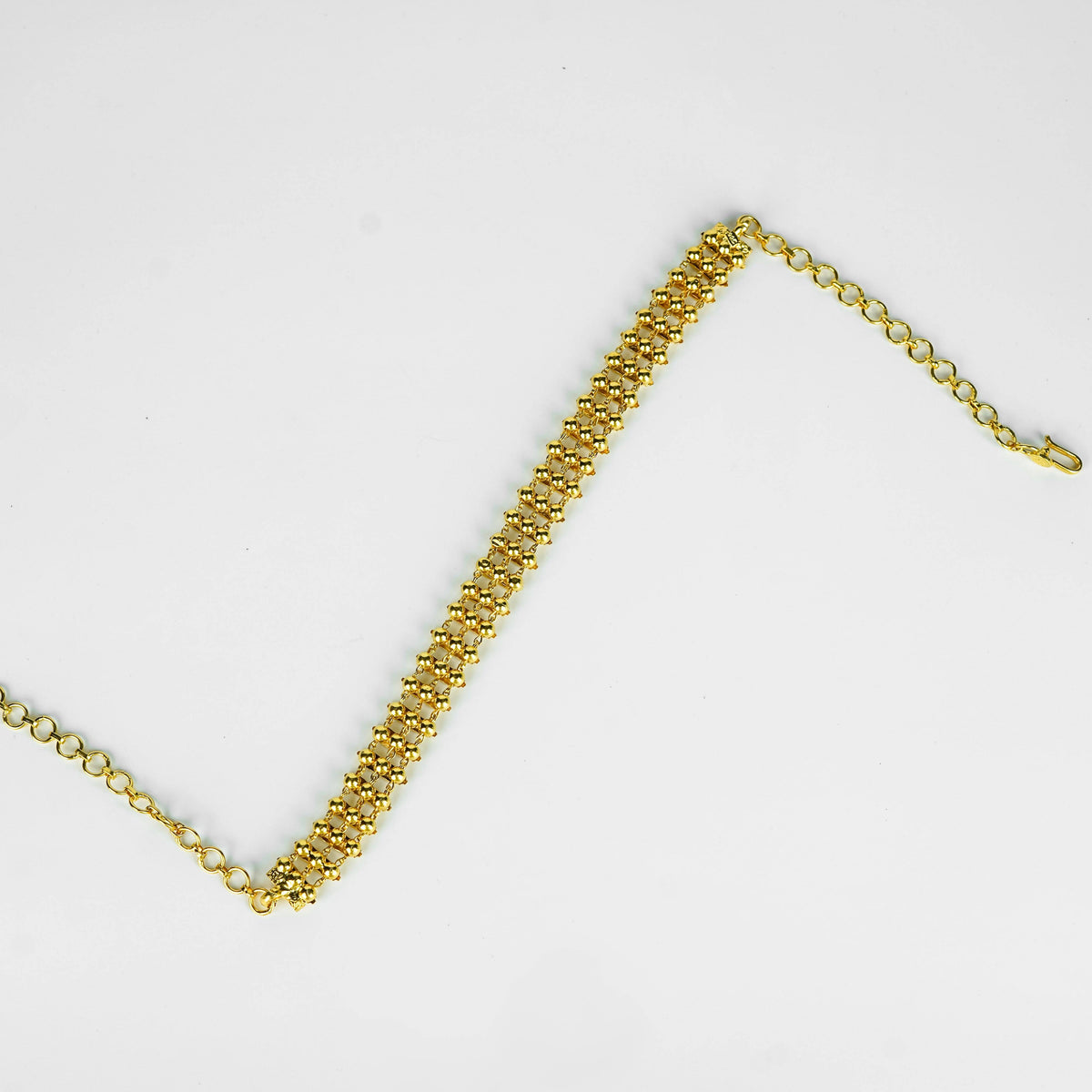 Gold silver two way choker necklace