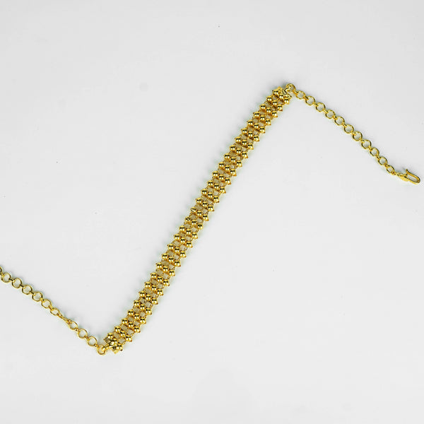 Gold silver two way choker necklace