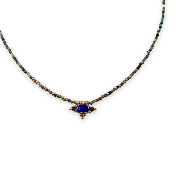 Brass Fashion Necklace front view featuring a stylish design and premium brass finish