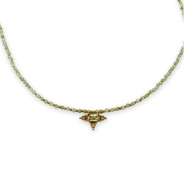 Brass Fashion Necklace front view featuring a stylish design and premium brass finish