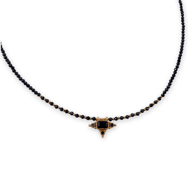 Brass Fashion Necklace front view featuring a stylish design and premium brass finish