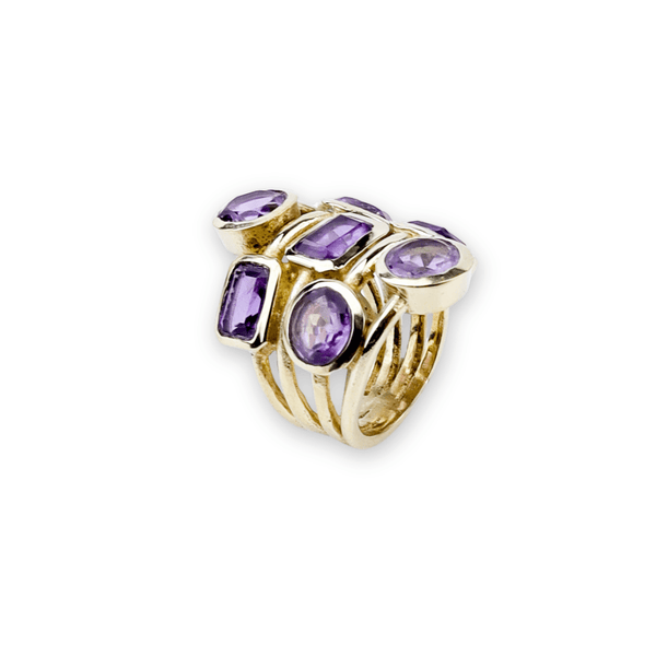 Brass Fashion Ring front view featuring a stylish design and premium brass finish
