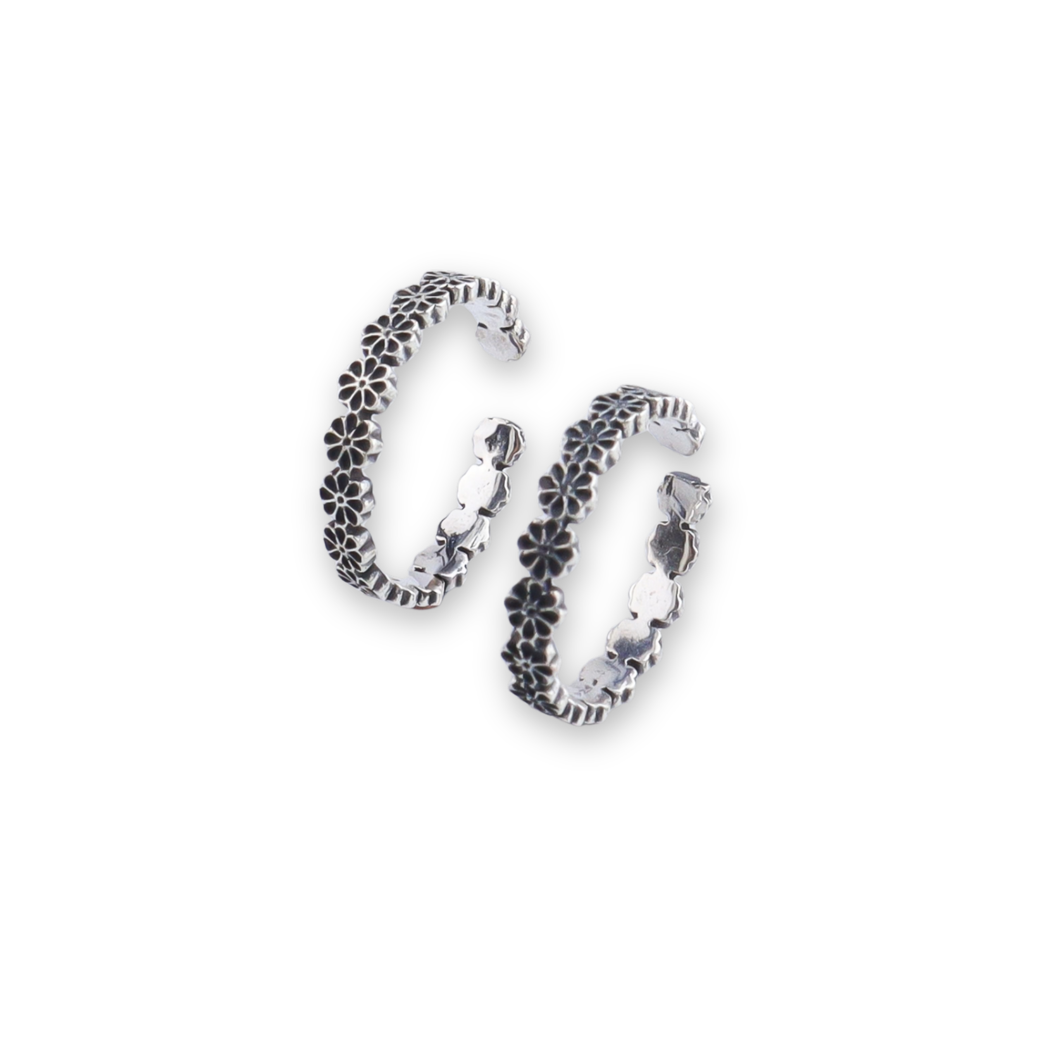 Flower Silver Toe Ring