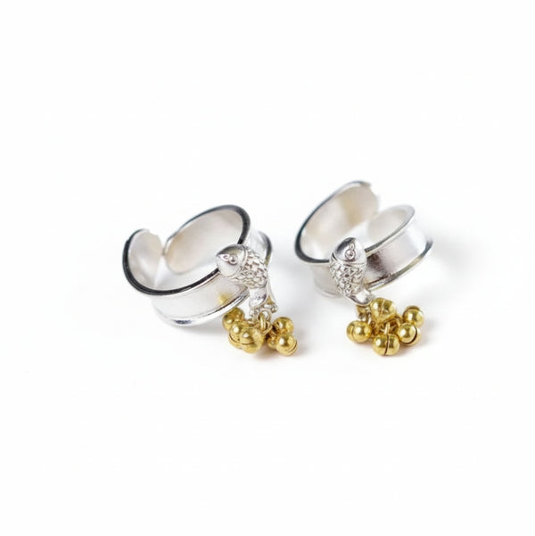 Swarna Rajat | Masoli (Fish) Toe Ring | 92.5 Silver