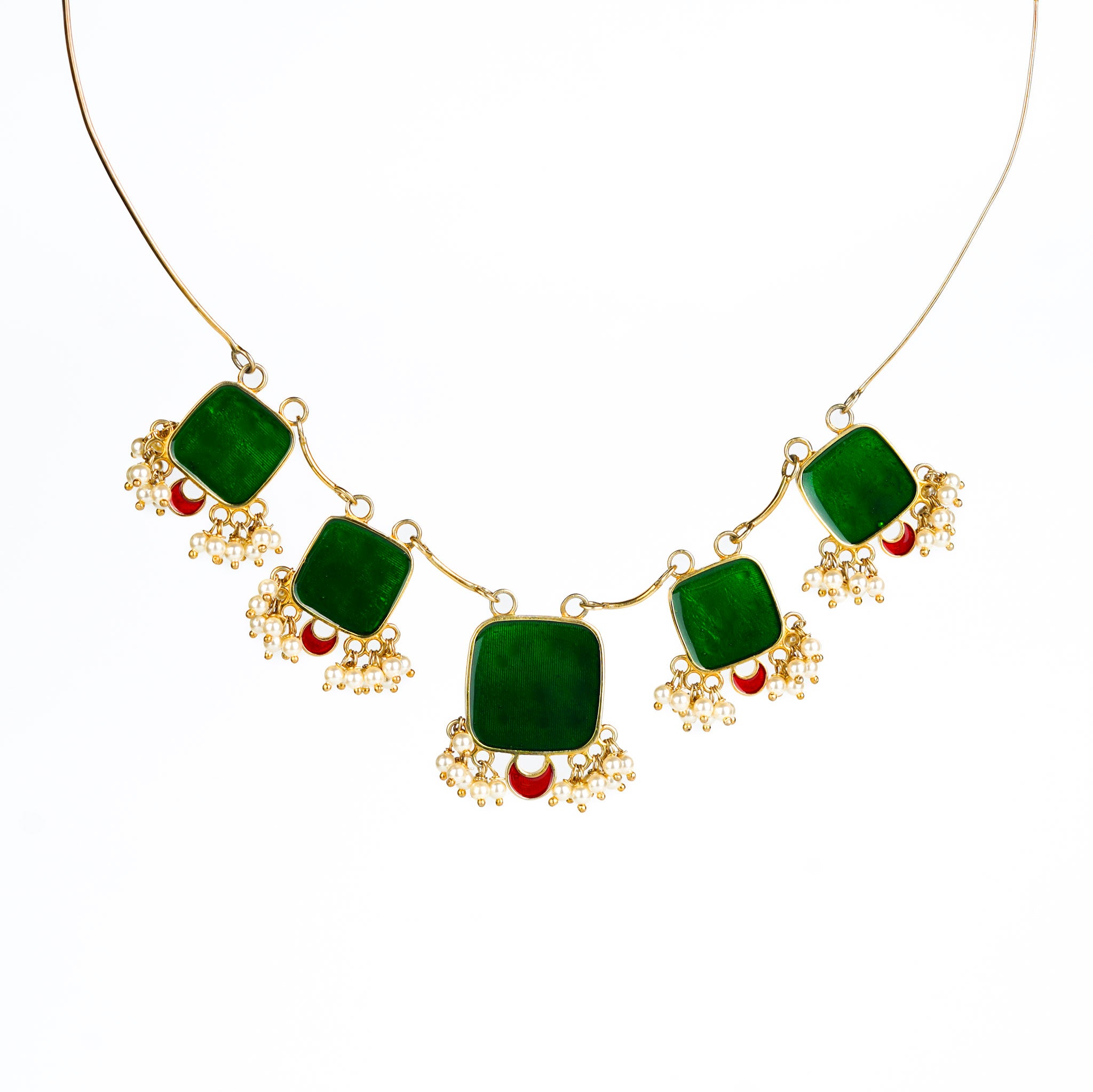 Handmade Meenakari Set| 92.5 Silver | 22K Gold Plated