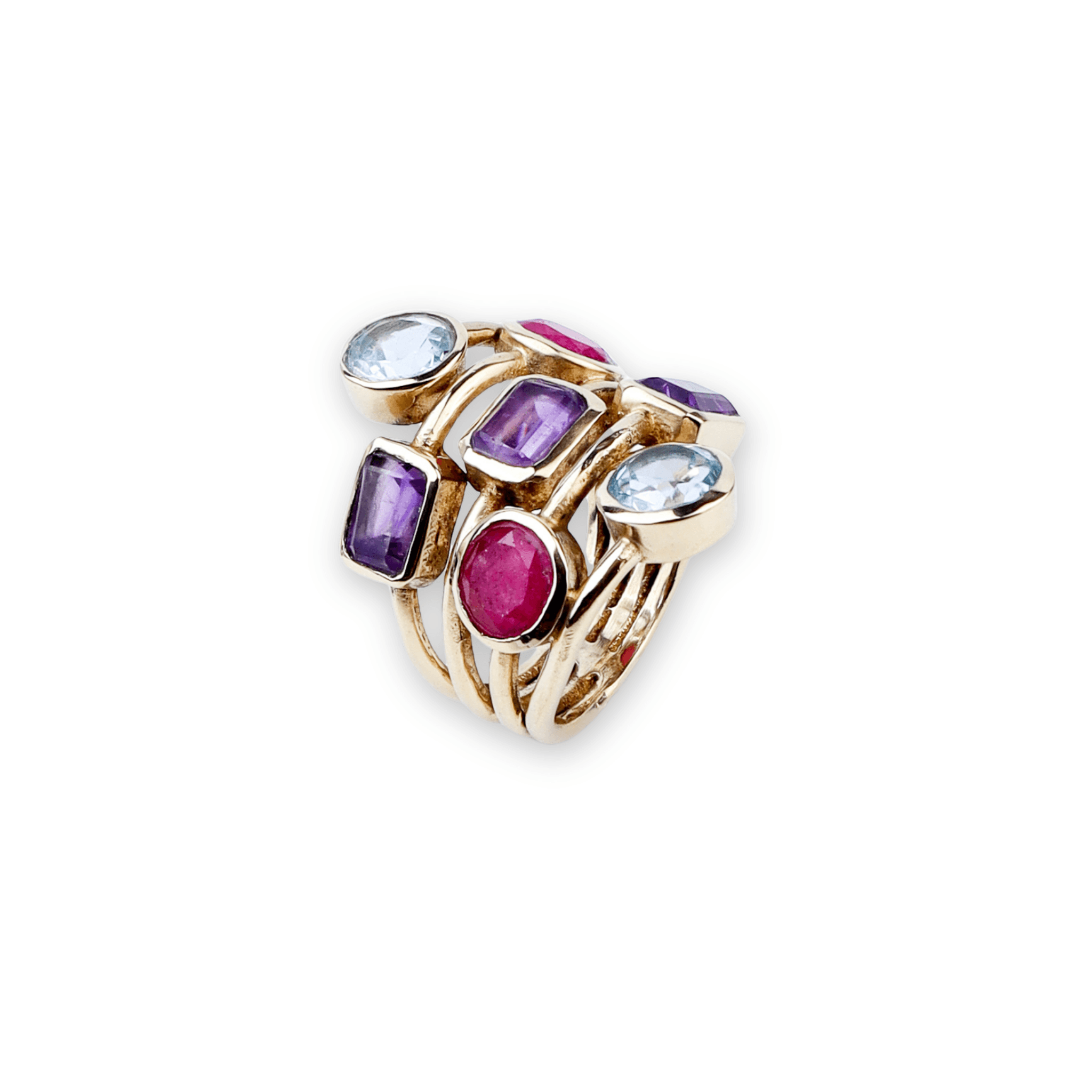 Brass Fashion Ring front view featuring a stylish design and premium brass finish