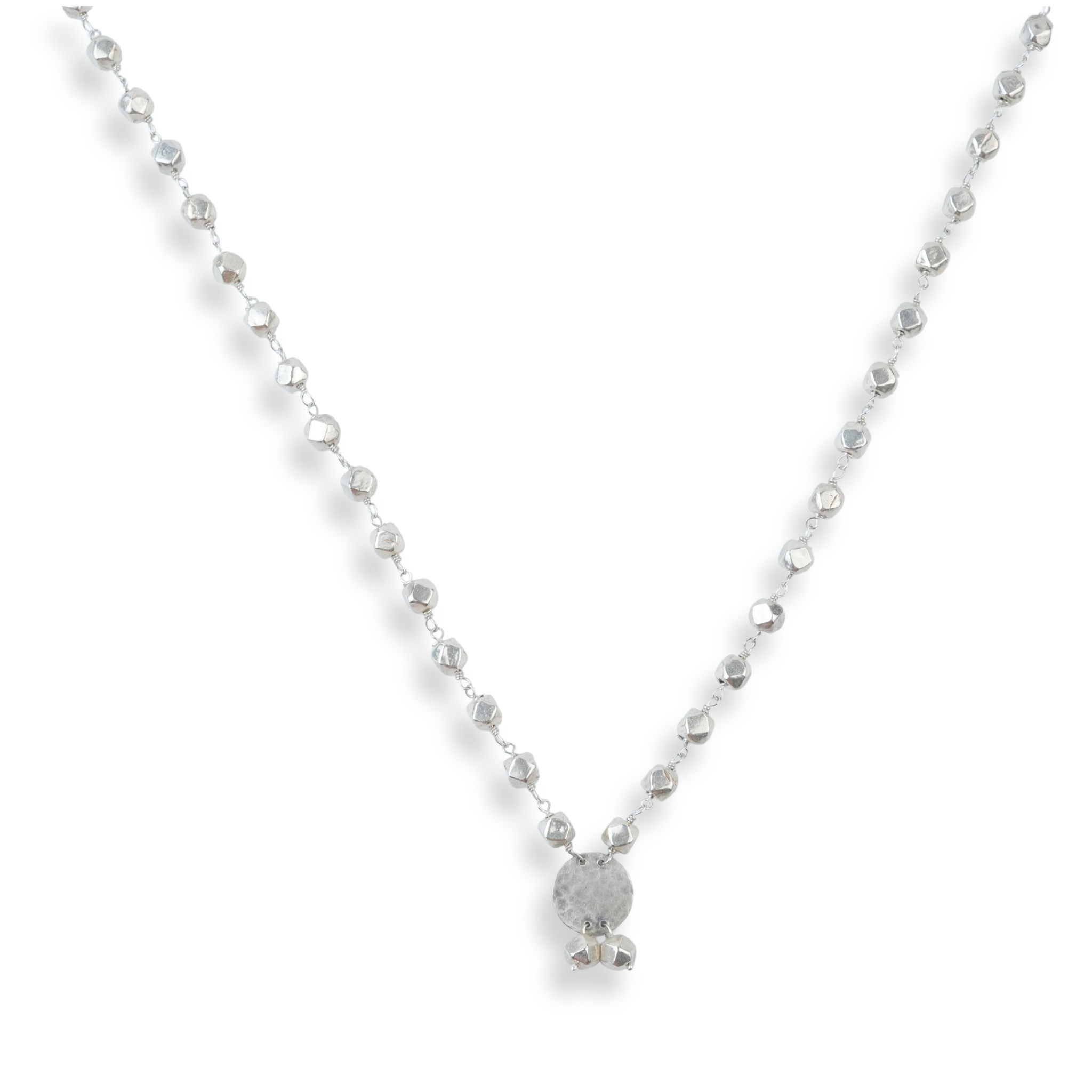 Ashtapailu Necklace with Hammered Coin Pendant (Small)