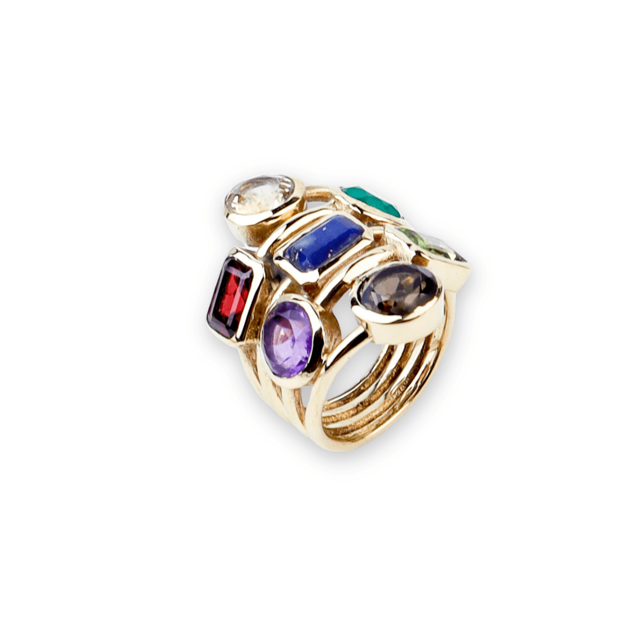 Brass Fashion Ring front view featuring a stylish design and premium brass finish