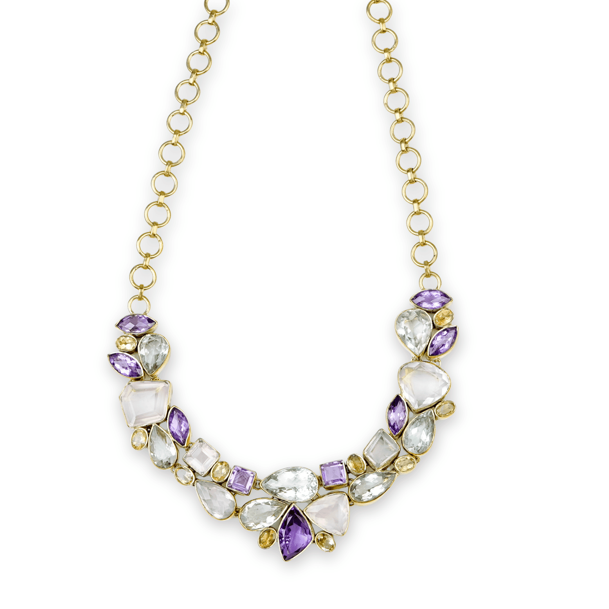 Brass Fashion Necklace front view featuring a stylish design and premium brass finish