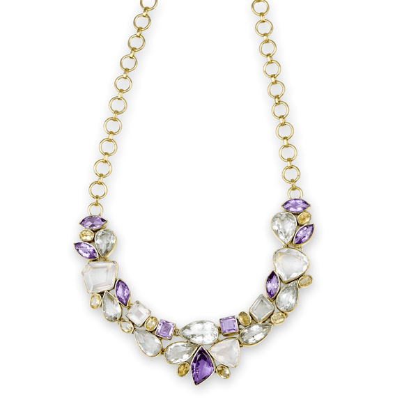 Brass Fashion Necklace front view featuring a stylish design and premium brass finish