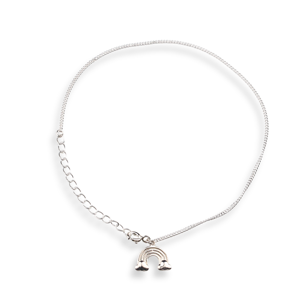 Silver Chain & Starfish Charm Anklet in 92.5 sterling silver