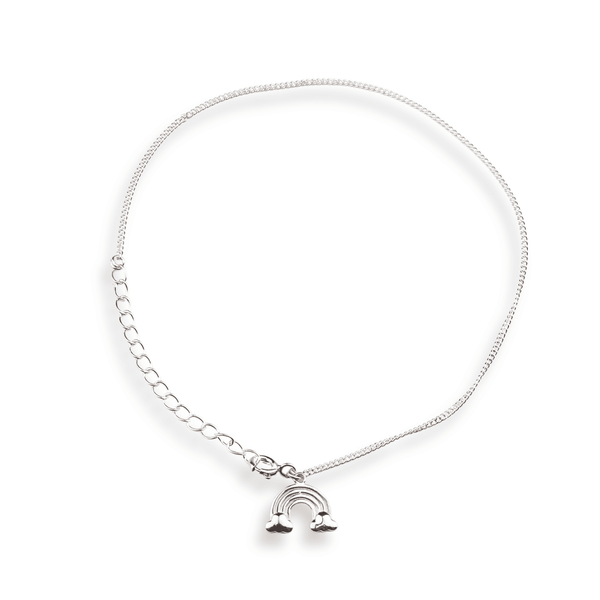 Silver Chain & Starfish Charm Anklet in 92.5 sterling silver
