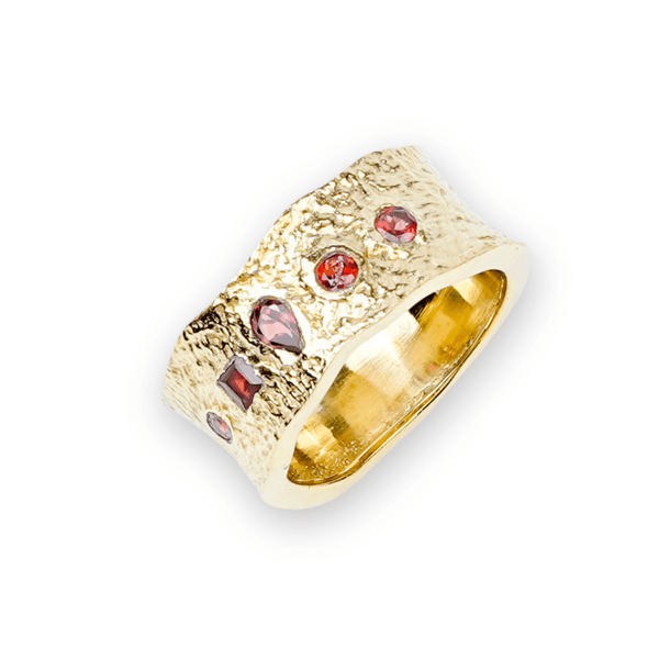Brass Fashion Ring front view featuring a stylish design and premium brass finish