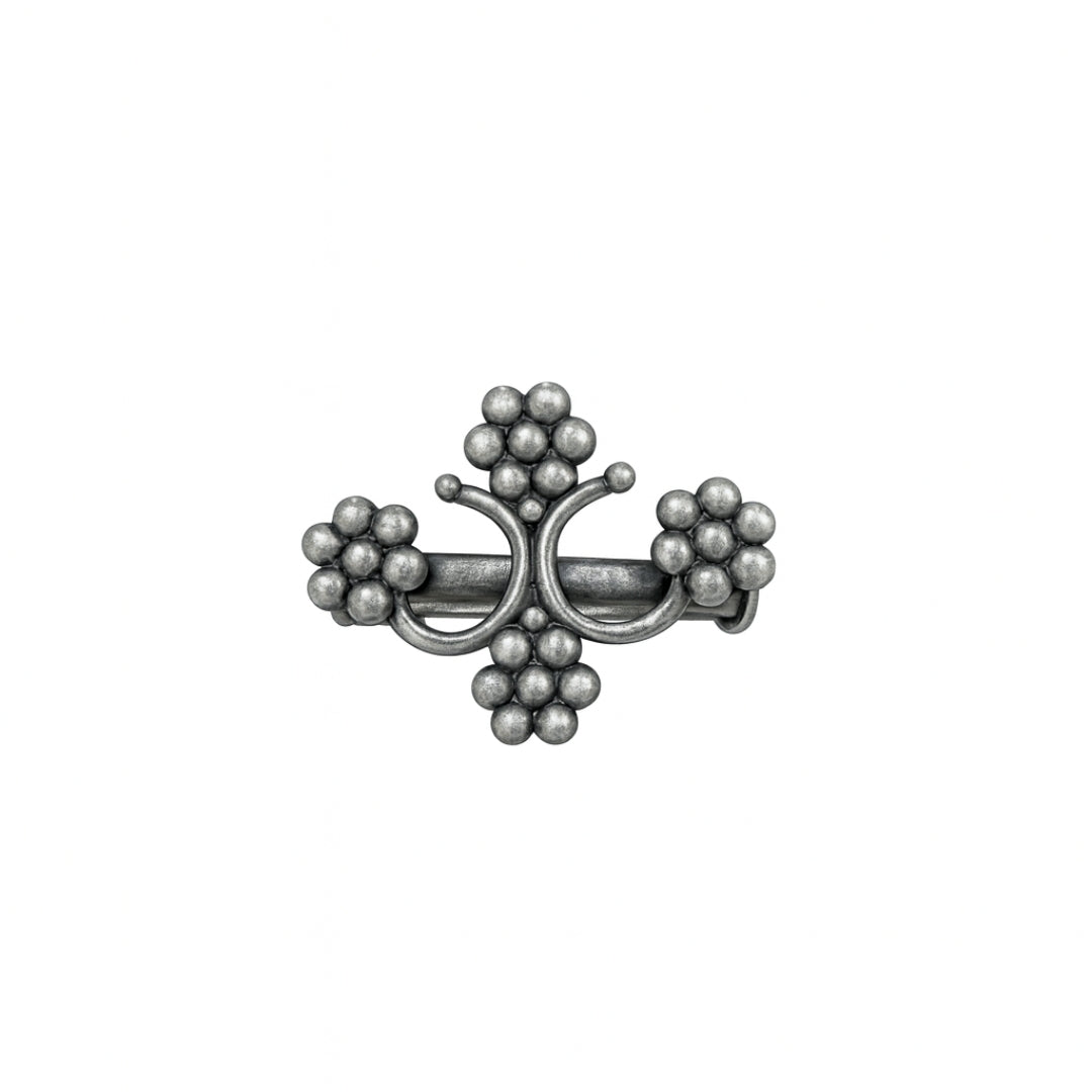 Silver Kudi Jhumar Ring