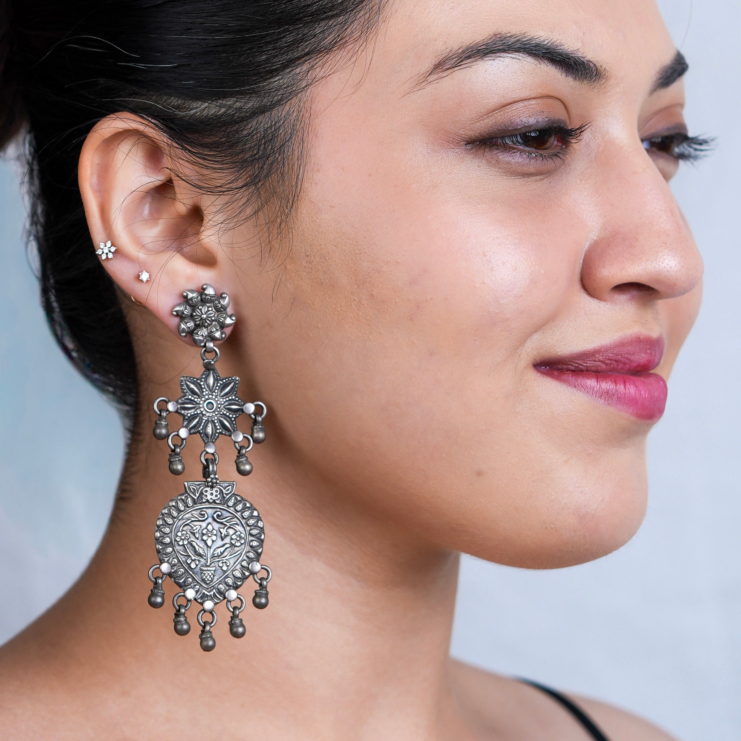 Antique Silver Earrings