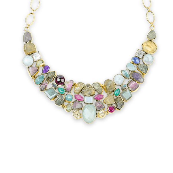 Brass Fashion Necklace front view featuring a stylish design and premium brass finish