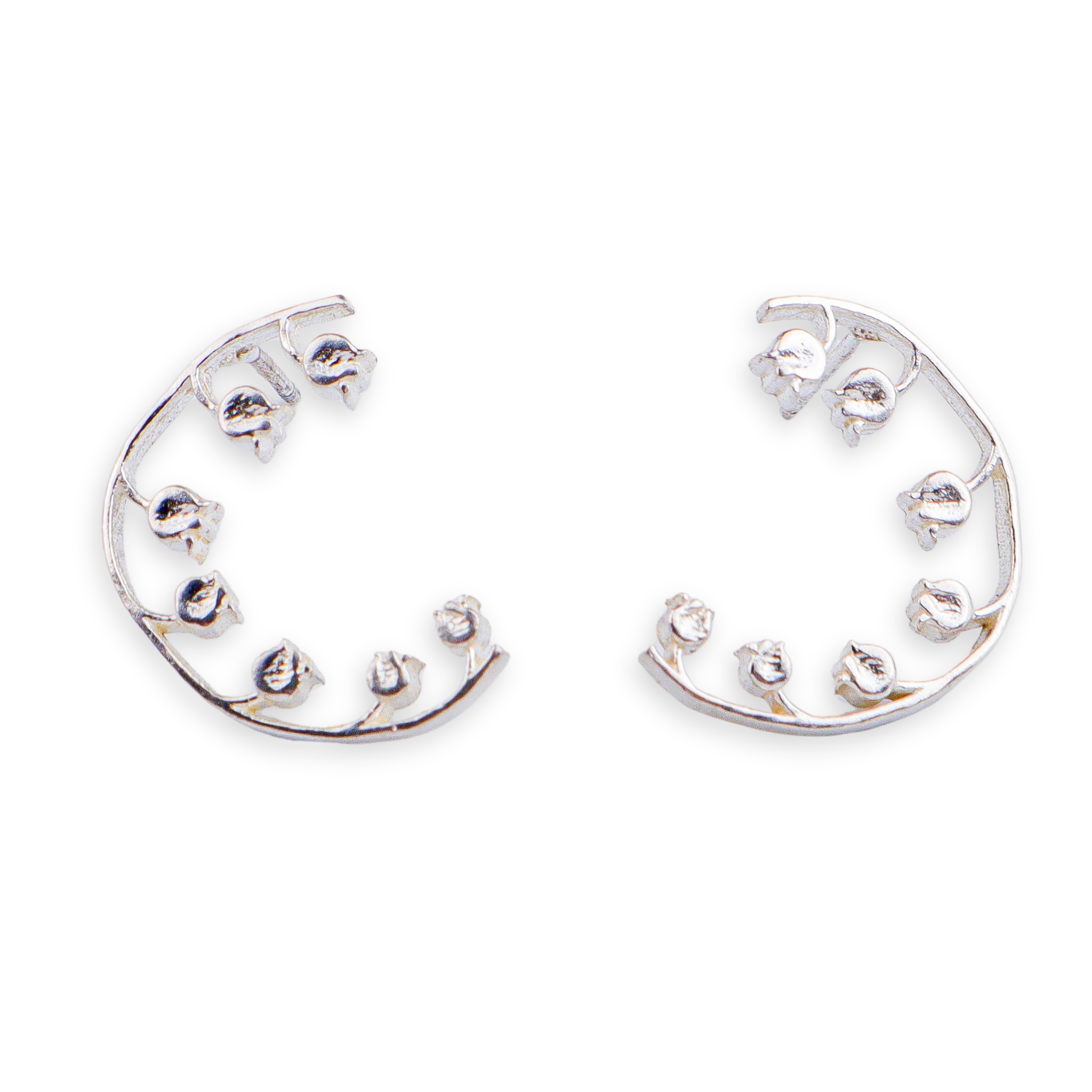 Silver Lily of the Valley Earring