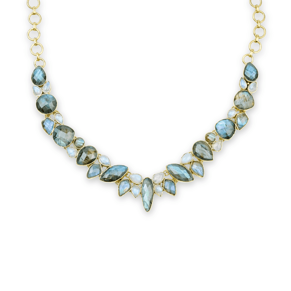 Brass Fashion Necklace front view featuring a stylish design and premium brass finish