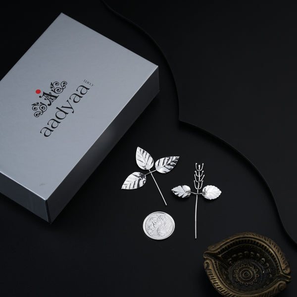 Silver Tulsi Belpaan Coin Gift Set for Home & Garden Decor