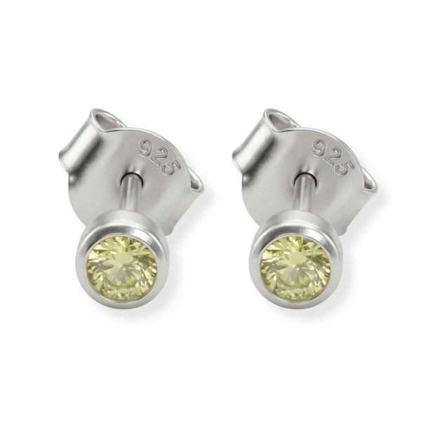 Tiny Yellow CZ Stud