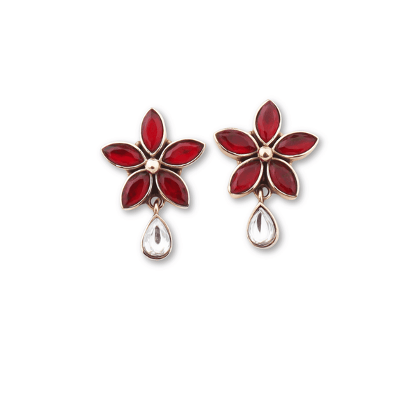 Brass Fashion Earrings front view featuring a stylish design and polished brass finish