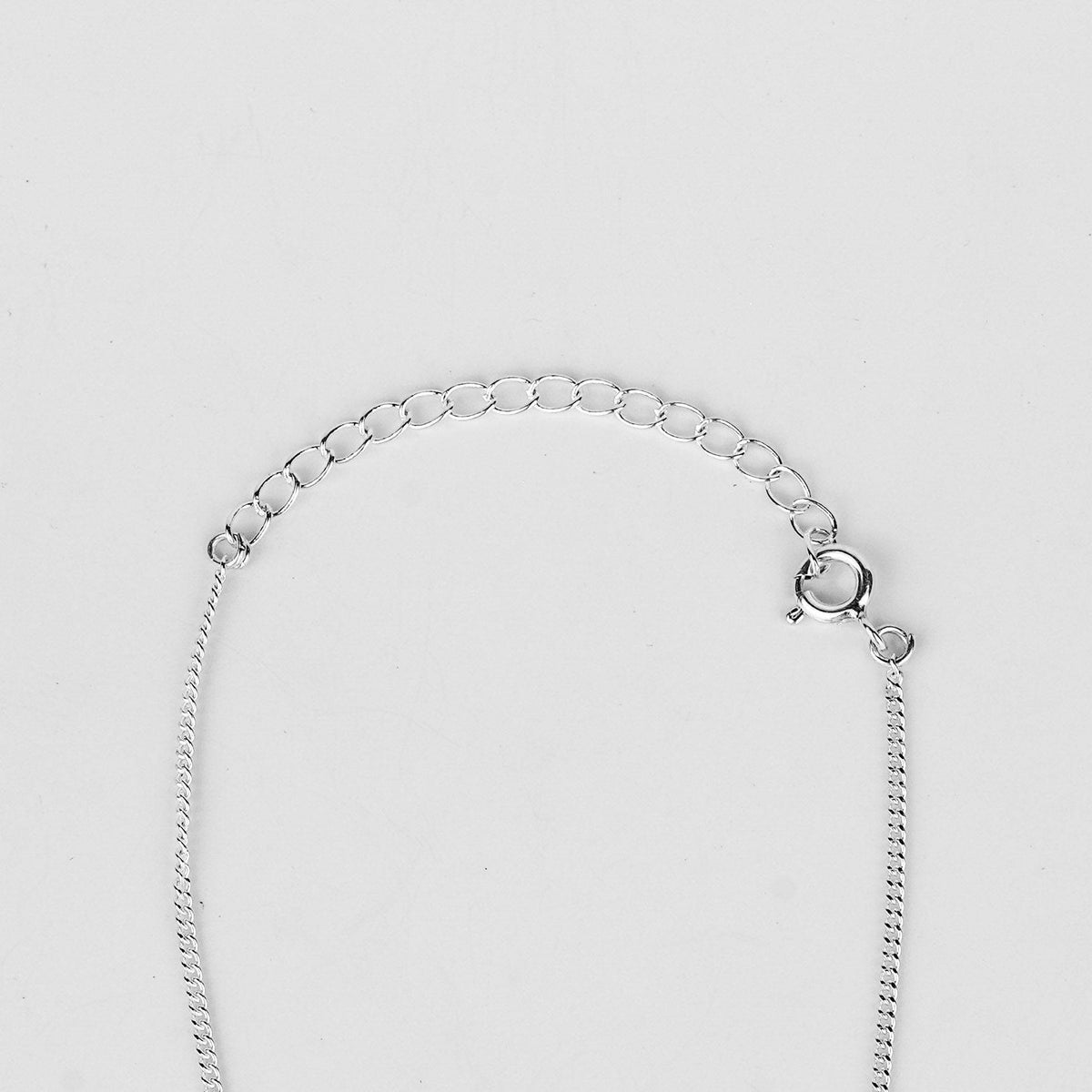 Silver necklace chain with adjustable extension