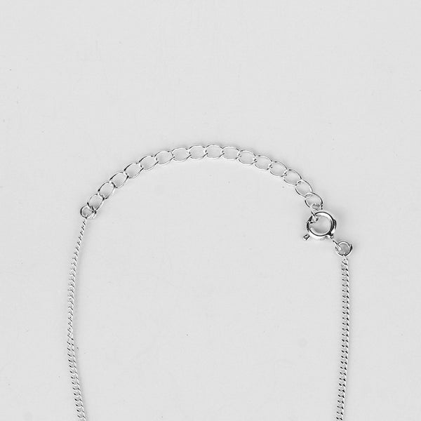 Silver necklace chain with adjustable extension
