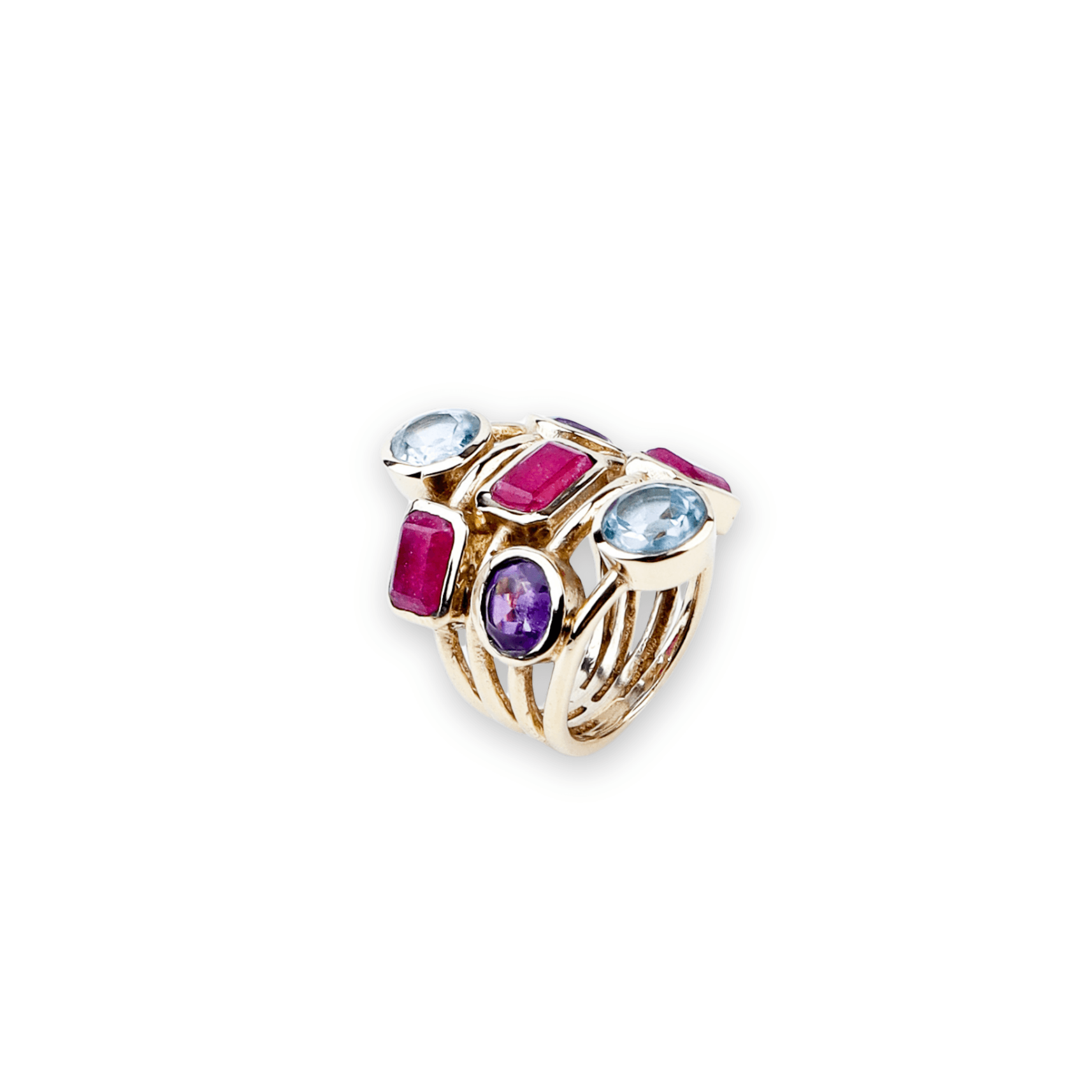 Brass Fashion Ring front view featuring a stylish contemporary design and polished brass finish