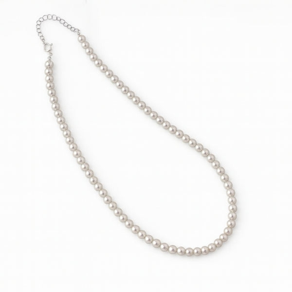 Pearl Beaded Necklace in sterling silver